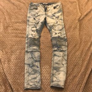 Embellish ripped jeans